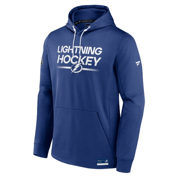 Men's Tampa Bay Lightning 2023-24 Authentic Pro Locker Room Pullover Fleece Hoody (S ONLY)