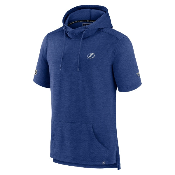Men's Tampa Bay Lightning Authentic Pro Locker Room Short Sleeve Fleece Hoody