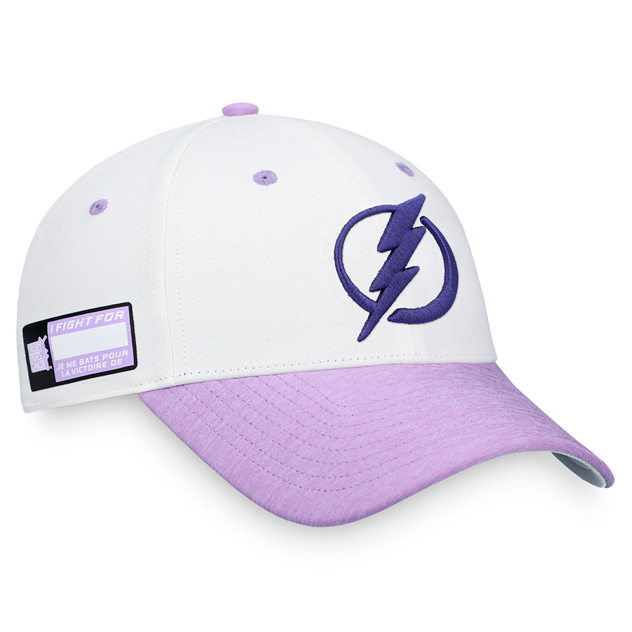 Tampa Bay Lightning Hockey Fights Cancer Locker Room Structured Adjustable Hat