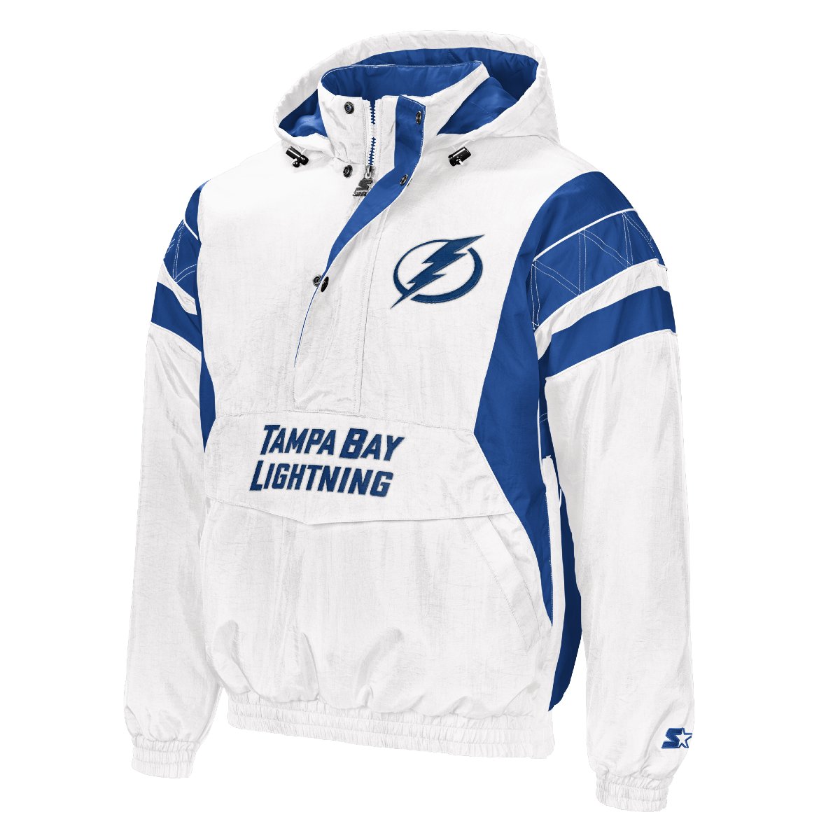 Men's Tampa Bay Lightning Starter Home Team Crinkle Nylon Half-Zip Pullover Jacket