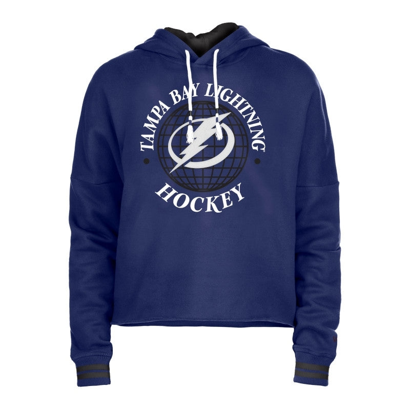 Women's Tampa Bay Lightning New Era Cropped Pullover Hoodie