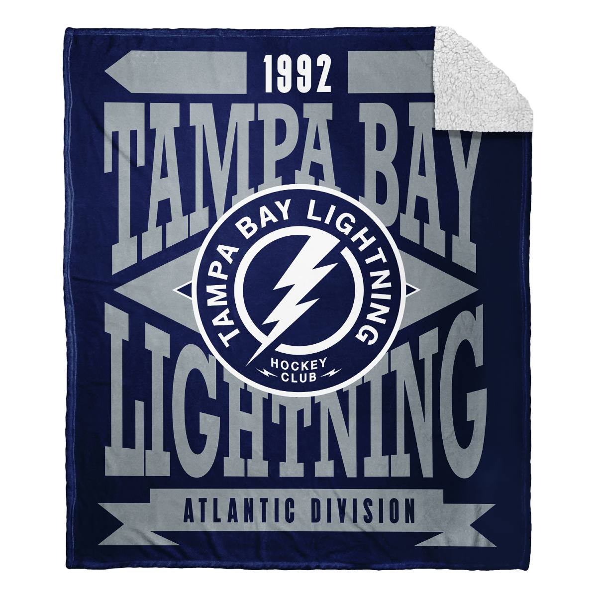 Tampa Bay Lightning Silk Touch Blanket with Sherpa