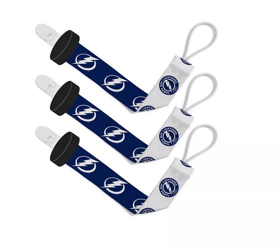 Tampa Bay Lightning 3 Pack Pacifier Clips