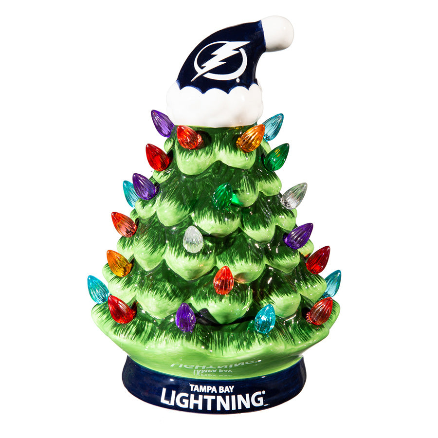 Tampa Bay Lightning Ceramic 8" Holiday Tabletop Light-Up Tree