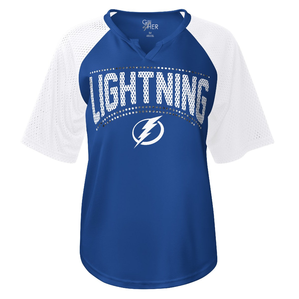 Women's Tampa Bay Lightning Crystal Print Tee