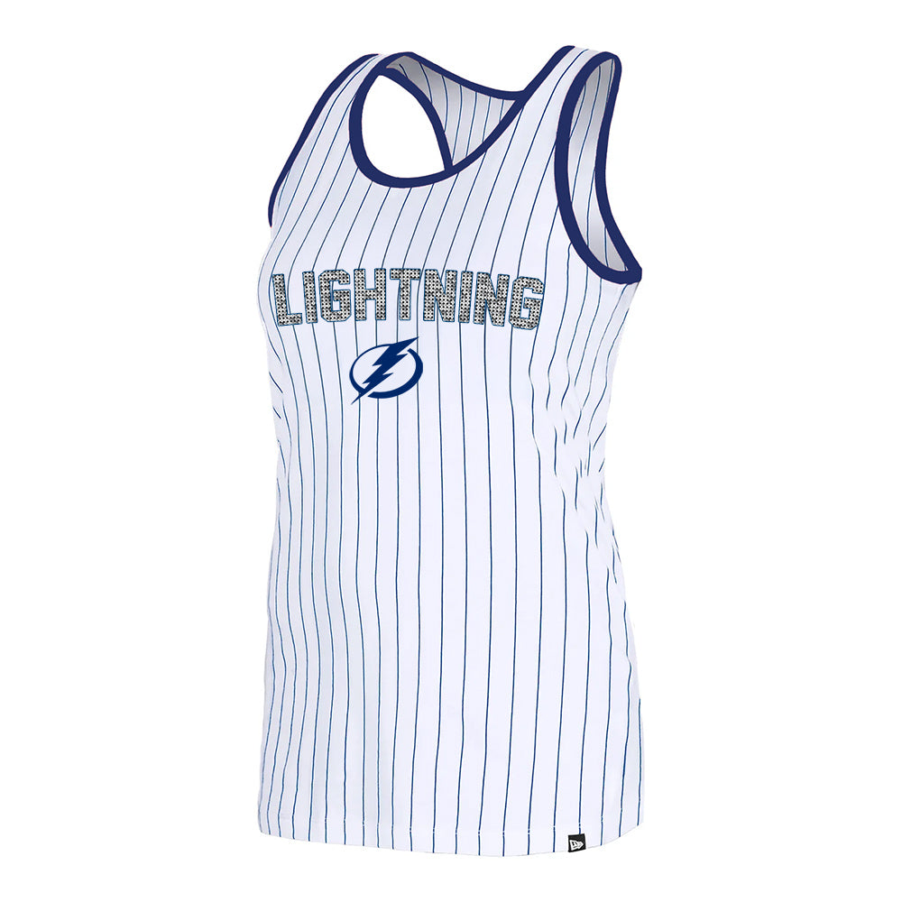 Women’s Tampa Bay Lightning New Era Striped Tank with Sequins