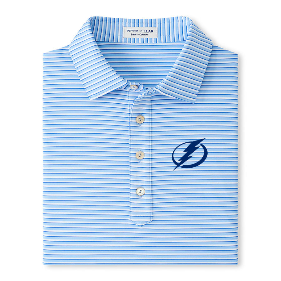 0909 Mens NHL Team Apparel TAMPA BAY LIGHTNING Polo Golf Jersey Shirt BLUE  New