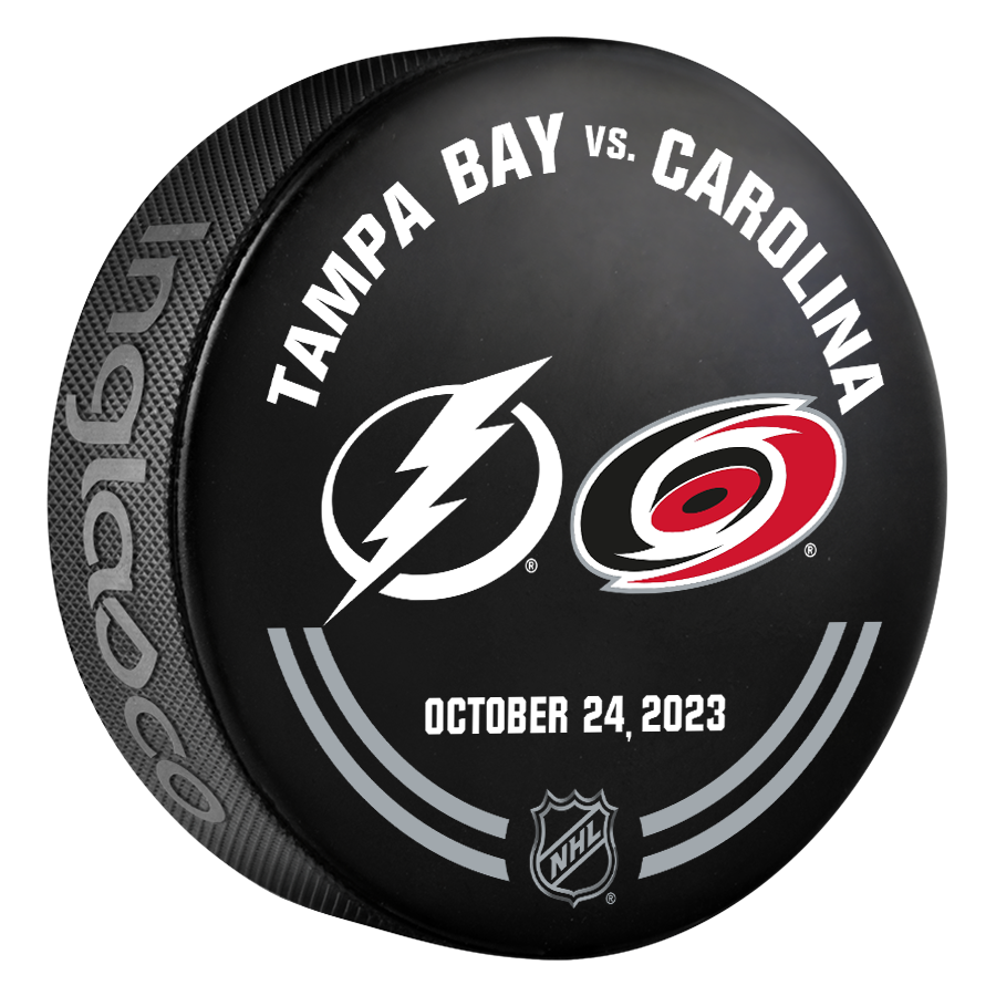 Tampa Bay Lightning 2023-24 Warmup-used Puck (10-24-2023)