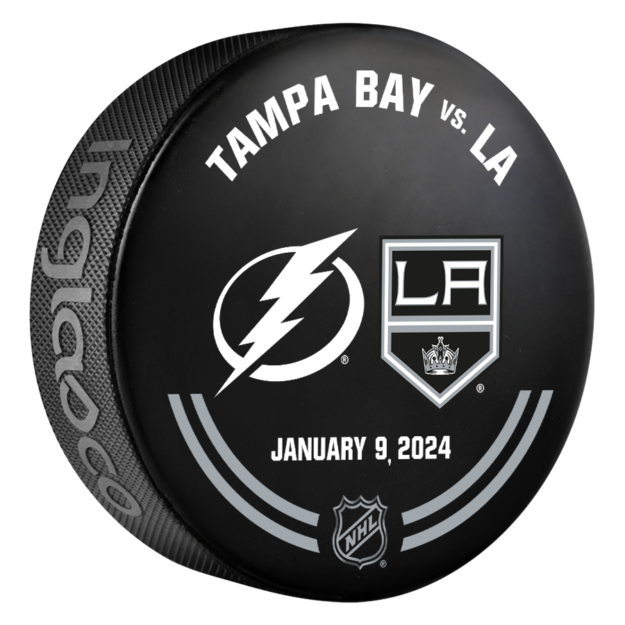 Tampa Bay Lightning 2023-24 Warmup-used Puck (1-9-2024)