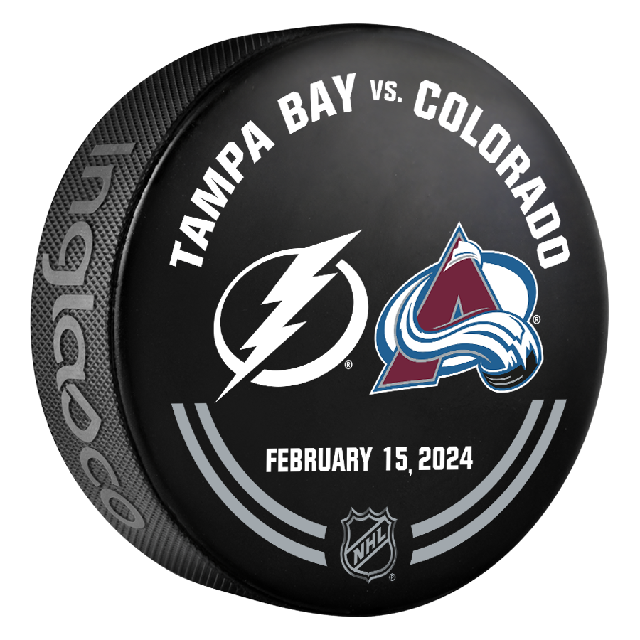 Tampa Bay Lightning 2023-24 Warmup-used Puck (2-15-2024)