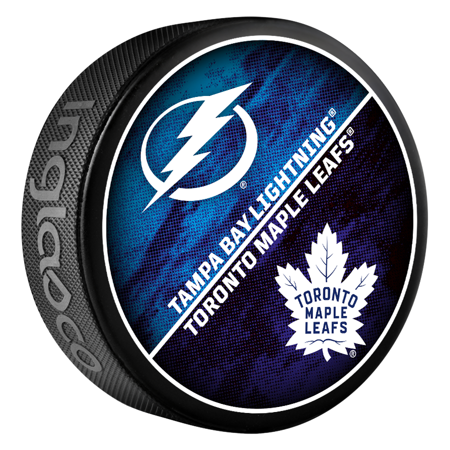 Tampa Bay Lightning 2023-24 Limited Edition Match-up Puck vs Toronto Maple Leafs