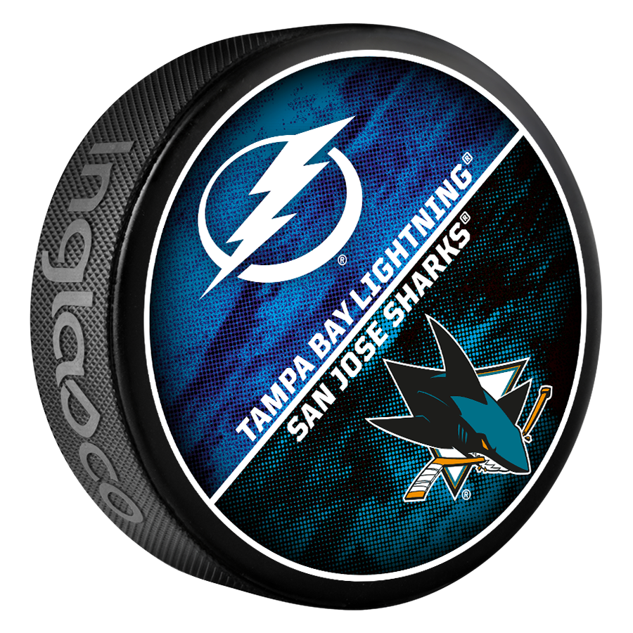 Tampa Bay Lightning 2023-24 Limited Edition Match-up Puck vs San Jose Sharks