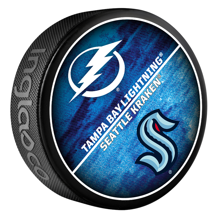 Tampa Bay Lightning 2023-24 Limited Edition Match-up Puck vs Seattle Kraken