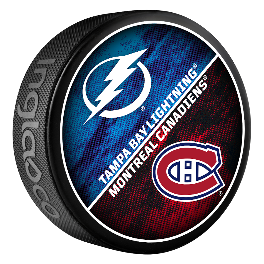 Tampa Bay Lightning 2023-24 Limited Edition Match-up Puck vs Montreal Canadiens