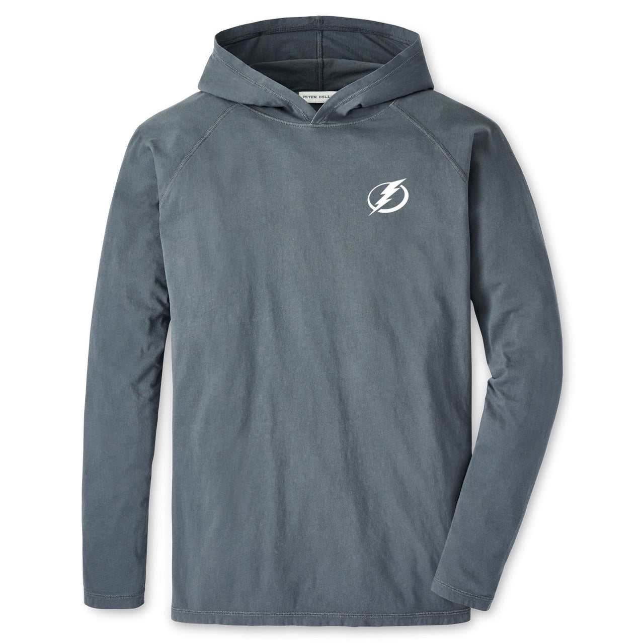 Men's Tampa Bay Lightning Peter Millar Lava Wash Popover Long Sleeve T-Shirt Hoodie