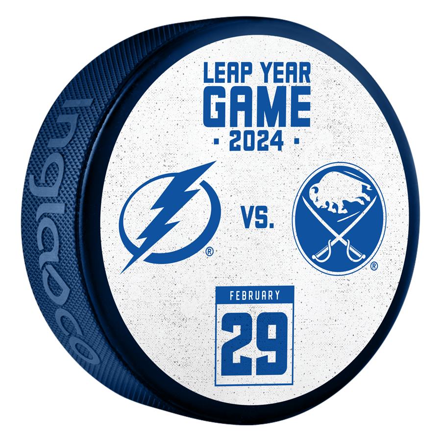 Tampa Bay Lightning Limited Edition 2024 Leap Year Game Match-up Puck