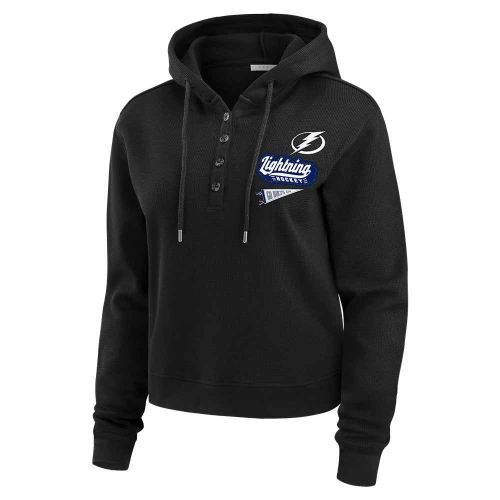 Women's Tampa Bay Lightning WEAR by Erin Andrews Long Sleeve Waffle Hoodie