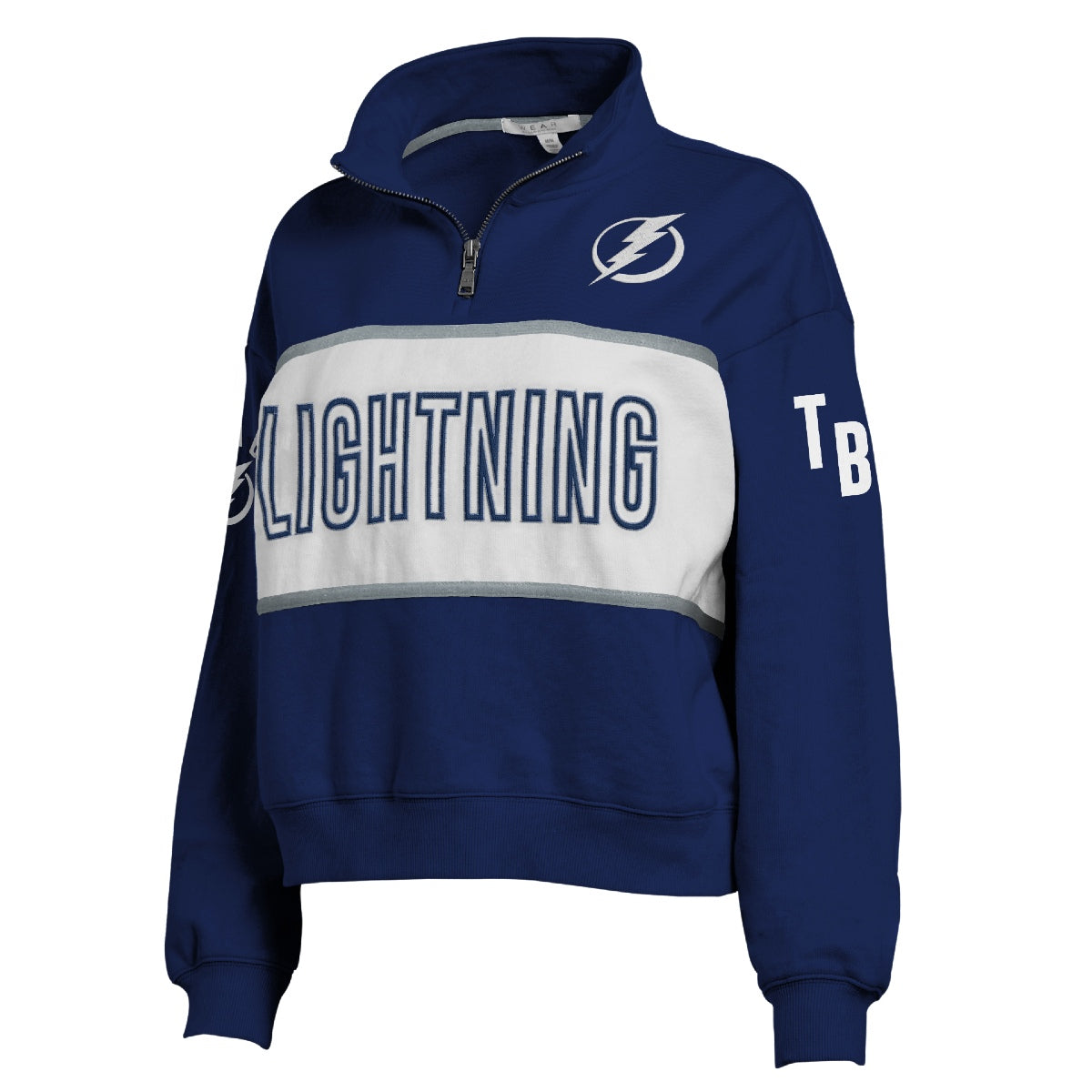 Women's Tampa Bay Lightning WEAR by Erin Andrews Brushed Twill 1/4 Zip Pullover