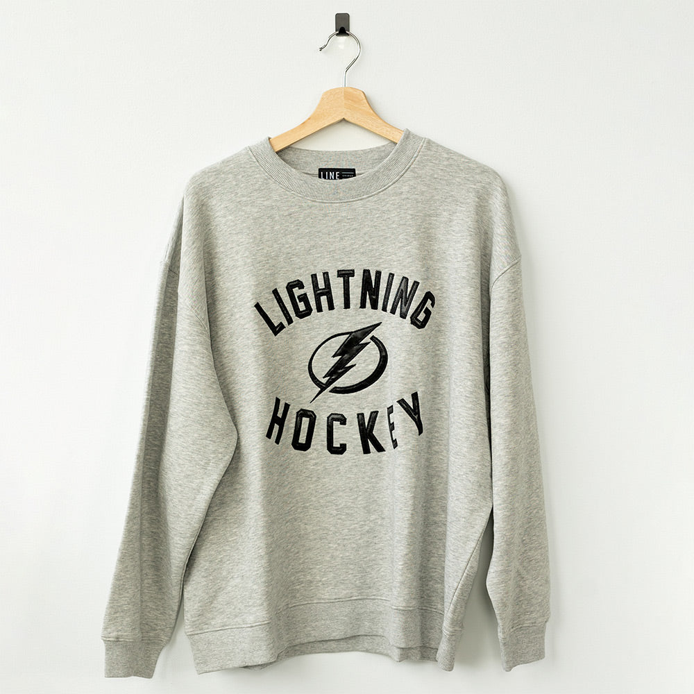 Women's Tampa Bay Lightning Line Change Lightning Hockey Pullover Fleece Crew