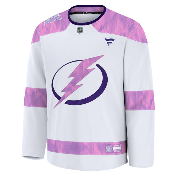Tampa Bay Lightning Fanatics Hockey Fights Cancer Jersey (2XL & 3XL ON