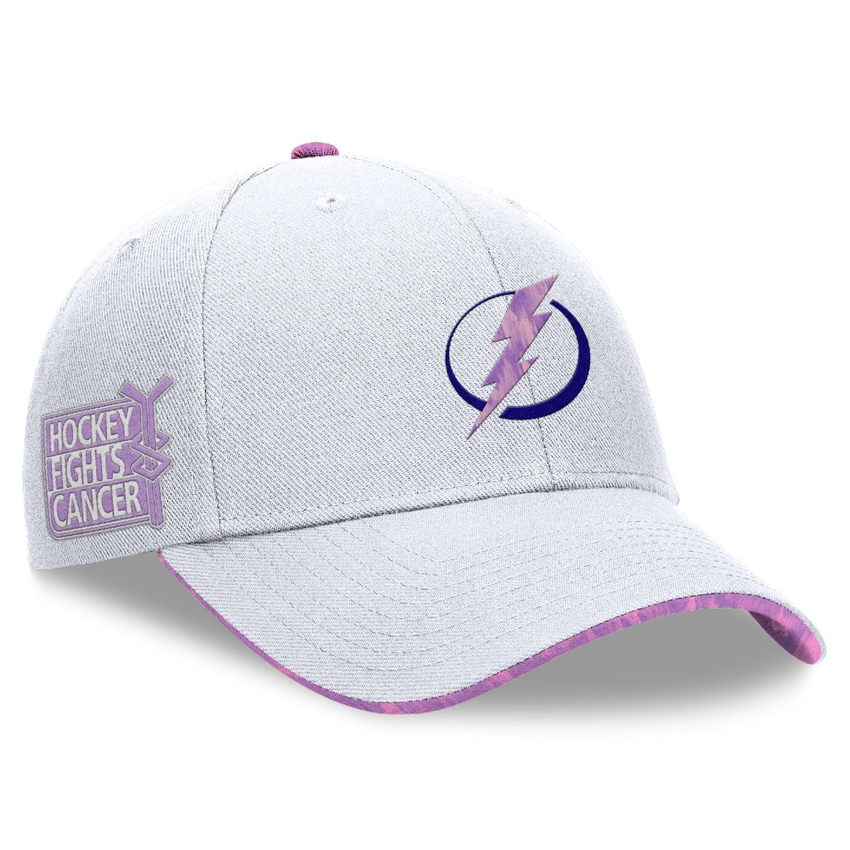 Tampa Bay Lightning Hockey Fights Cancer Locker Room Adjustable Hat