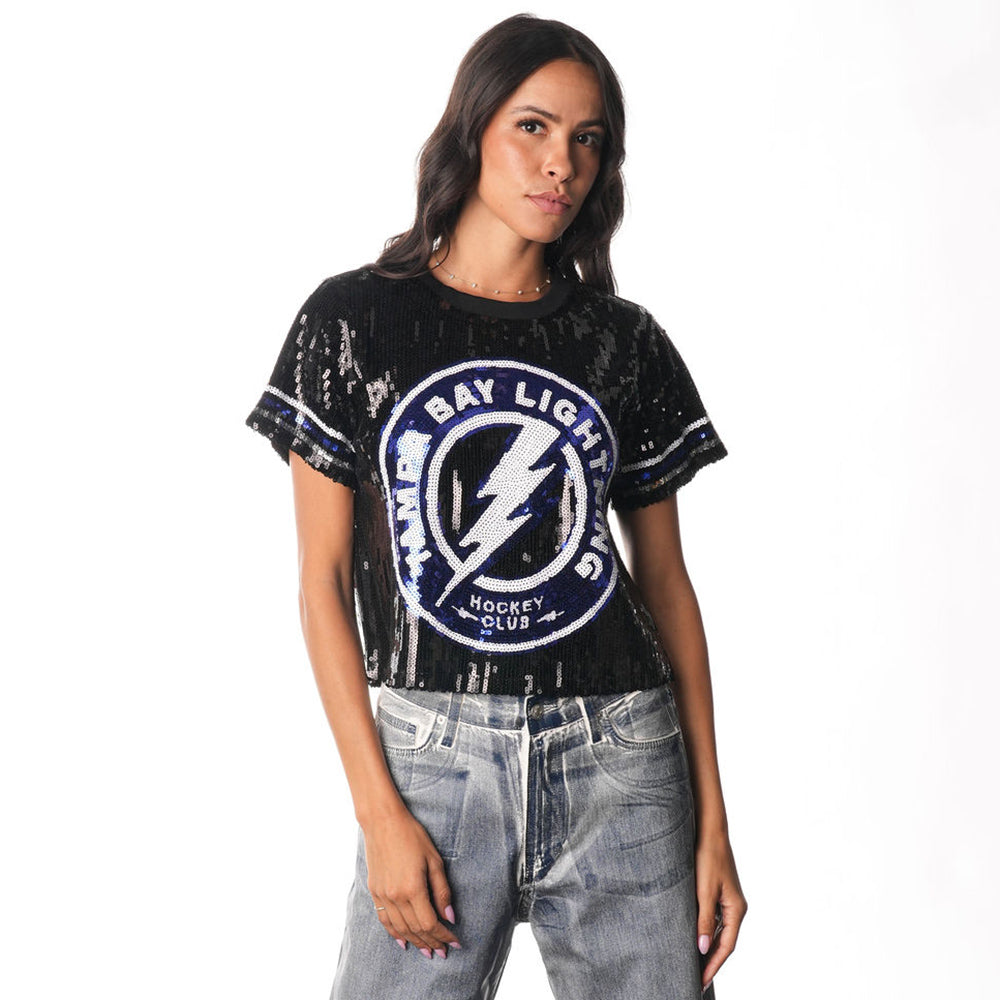 Women's Tampa Bay Lightning The Wild Collective Third Jersey Sequin Tee