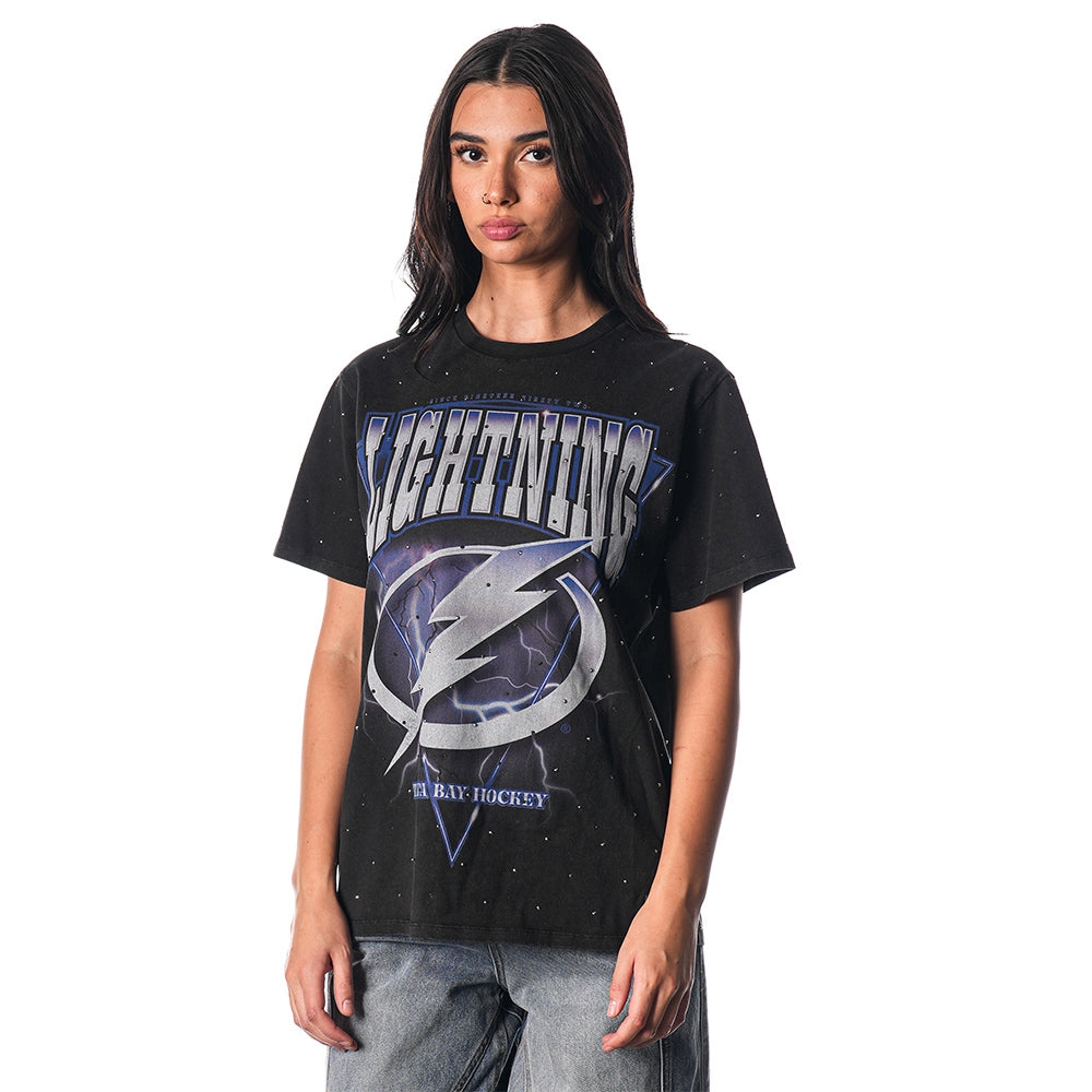 Women's Tampa Bay Lightning The Wild Collective Rhinestone Cotton Jersey Tee