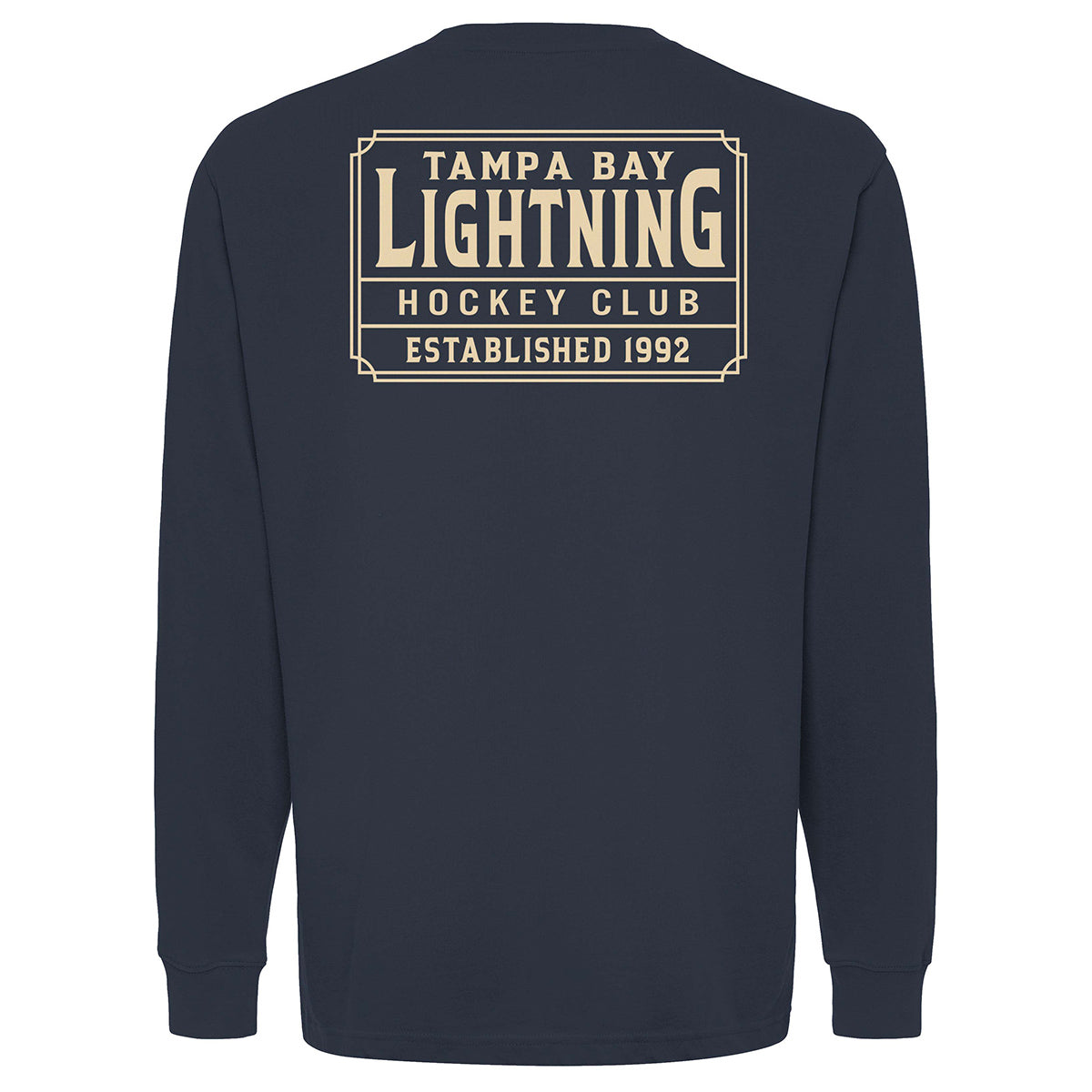 Men's Tampa Bay Lightning Sportiqe Bone Collection Long Sleeve Tee with Pocket