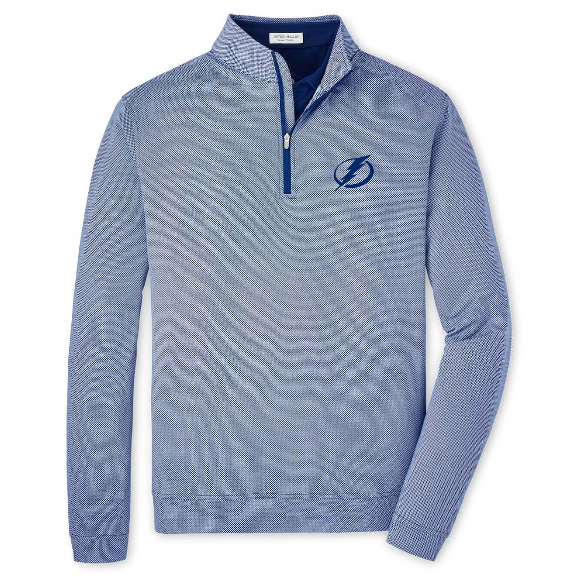 Men's Tampa Bay Lightning Peter Millar Perth Birdseye Performance 1/4 Zip