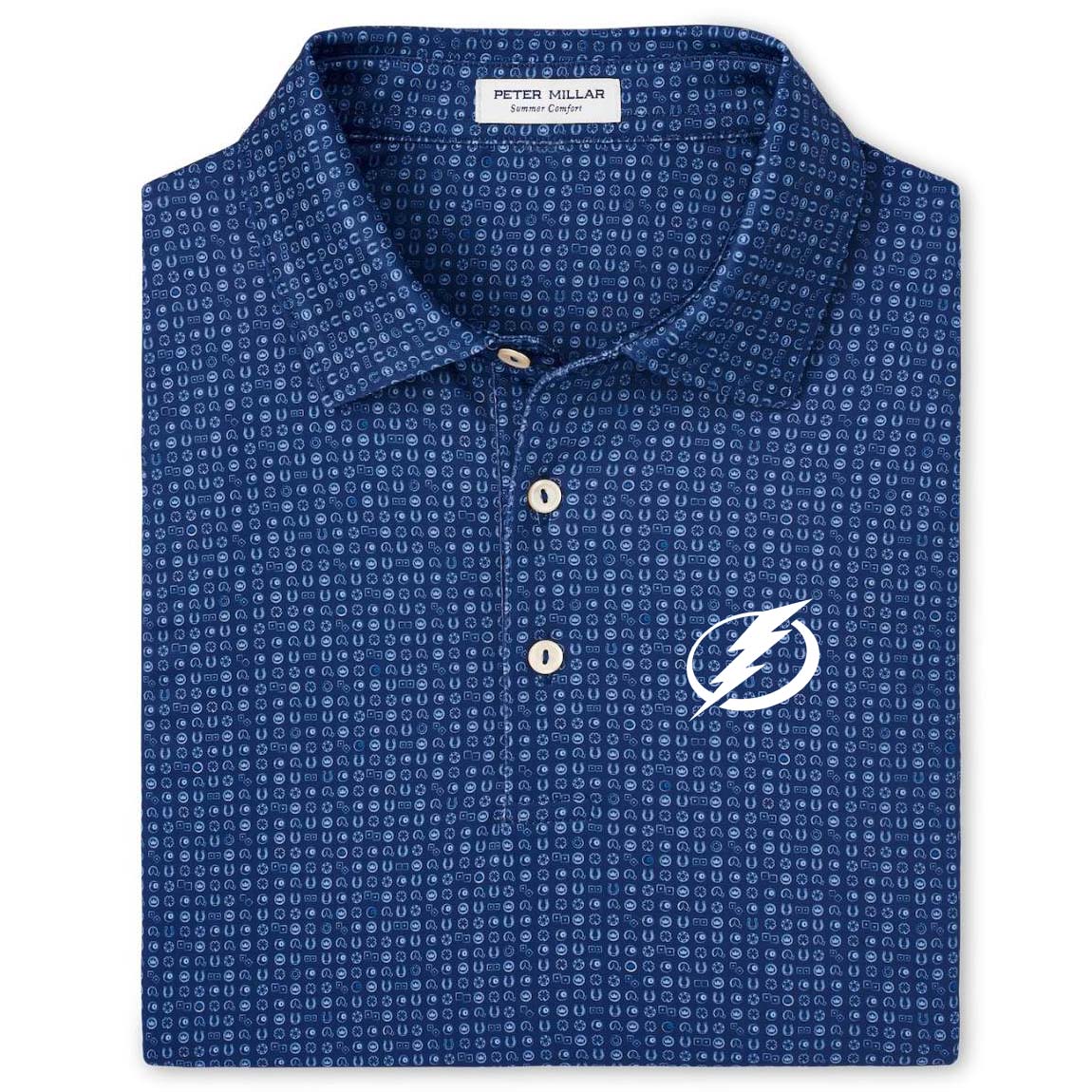 Men's Tampa Bay Lightning Peter Millar Take A Chance Performance Jersey Polo