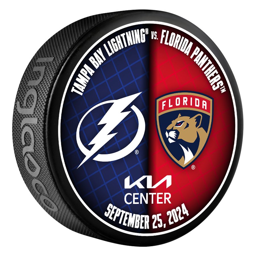 Lightning vs Panthers Orlando Game Match-up Puck