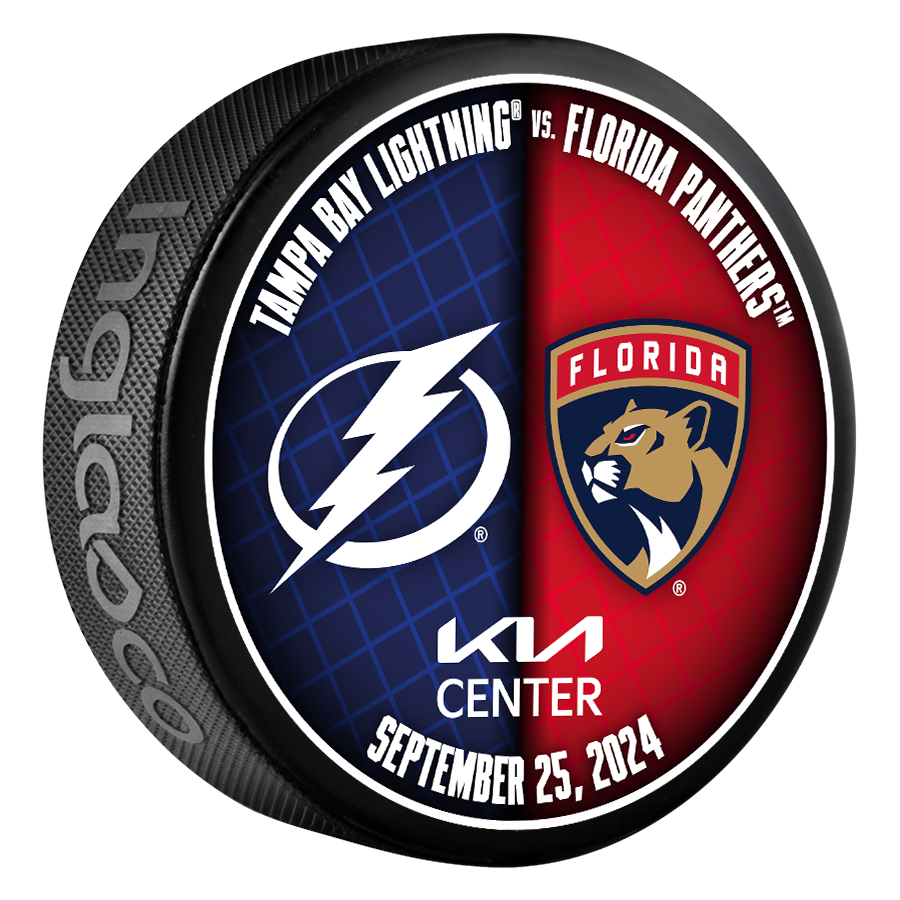 Tampa Bay Lightning vs Florida Panthers 2024 Orlando Game Match-up Puck