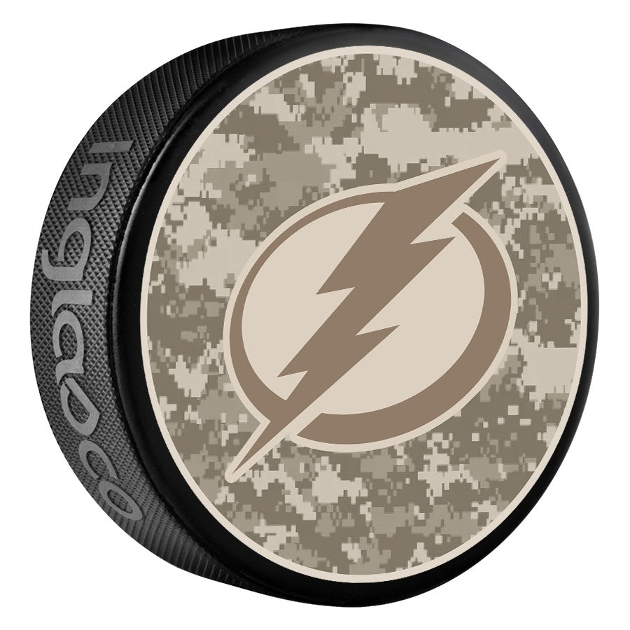 Tampa Bay Lightning Military Appreciation Desert Camo Puck