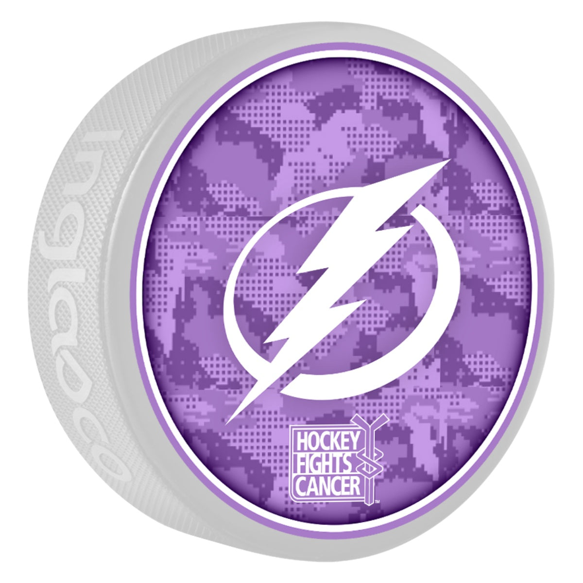 Tampa Bay Lightning Hockey Fights Cancer Collector's Puck