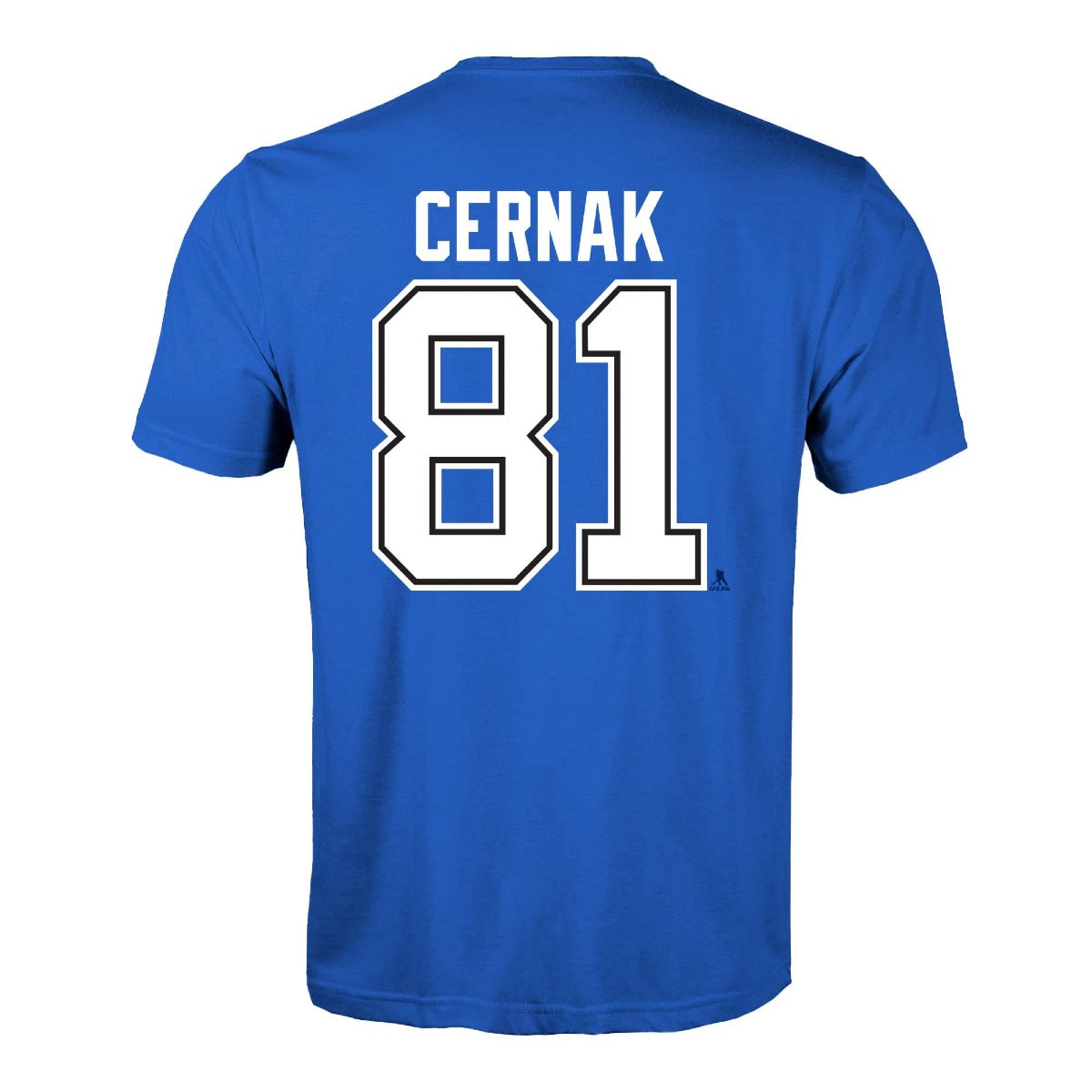 Tampa Bay Lightning Levelwear Erik Cernak Blue Name & Number Tee