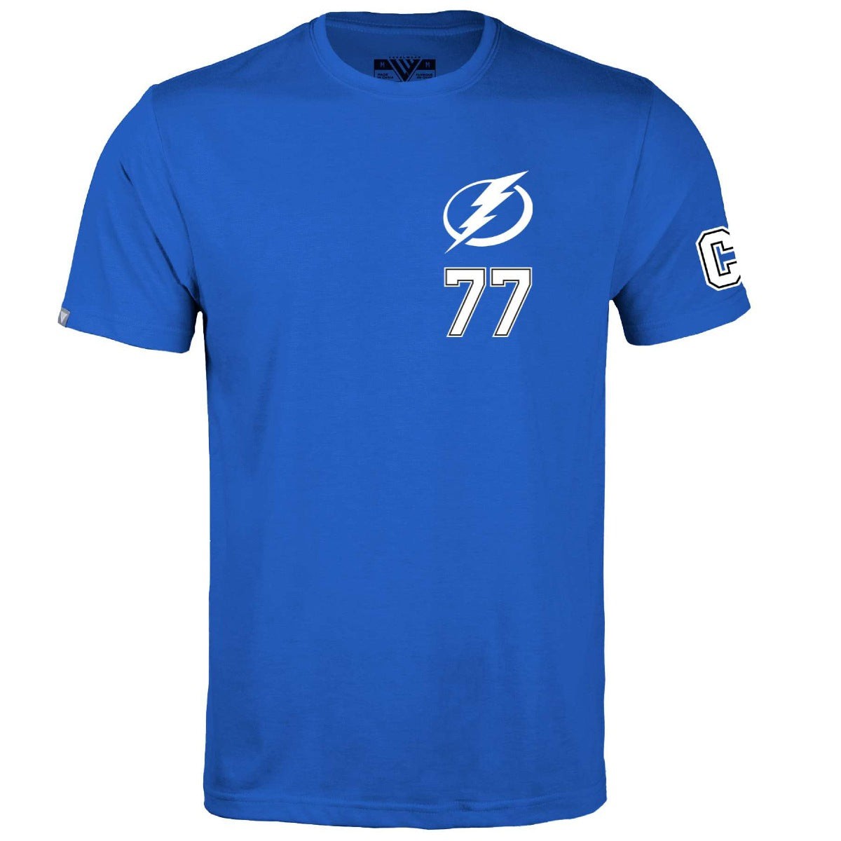 Tampa Bay Lightning Levelwear Victor Hedman Blue Name & Number Tee