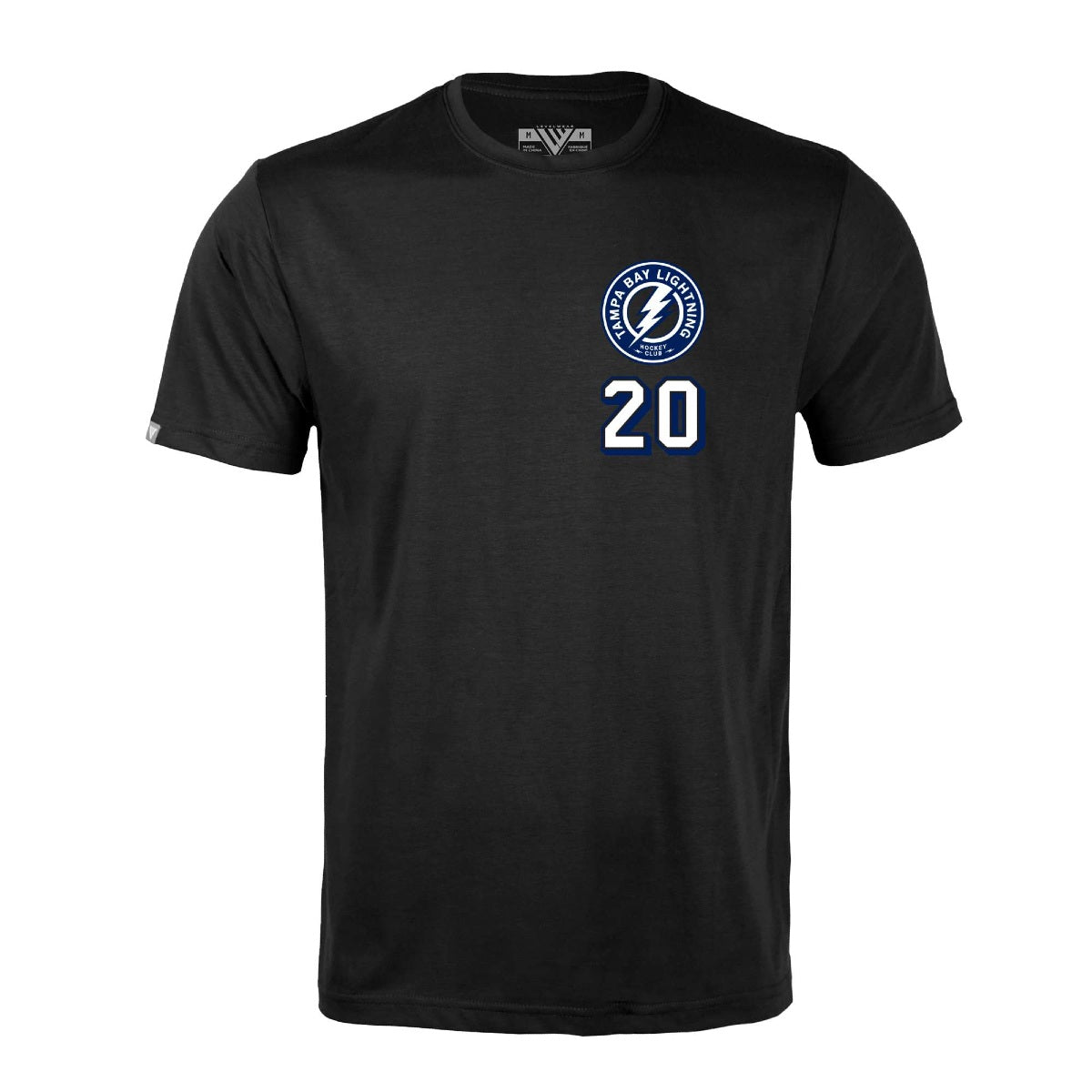 Tampa Bay Lightning Levelwear Nick Paul Name & Number Black Tee