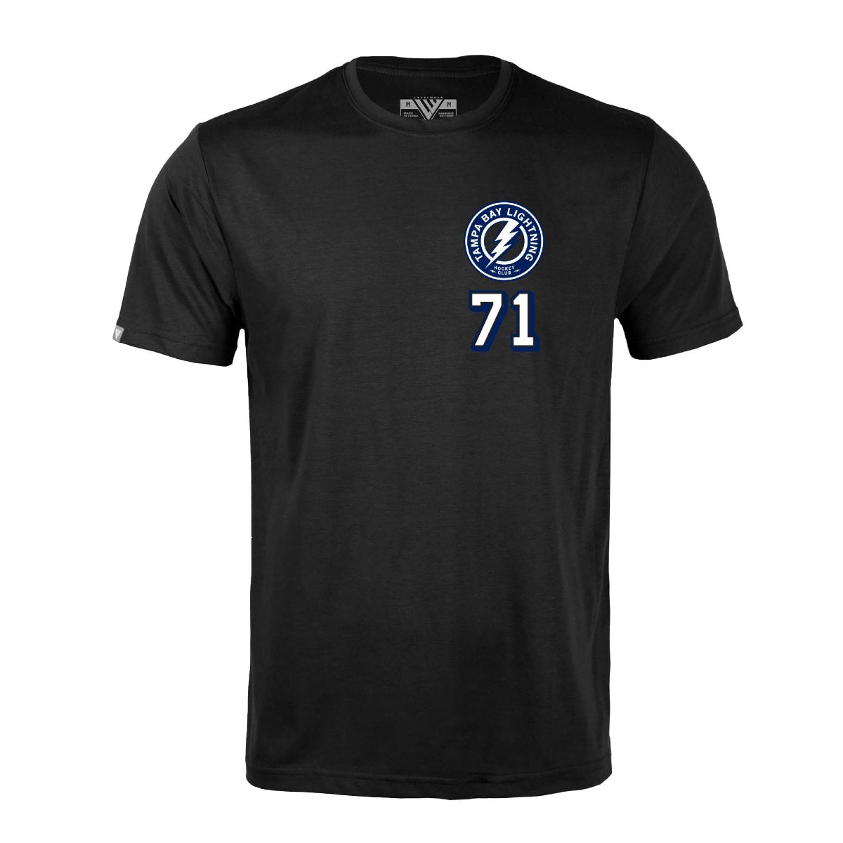 Tampa Bay Lightning Levelwear Anthony Cirelli Name & Number Black Tee