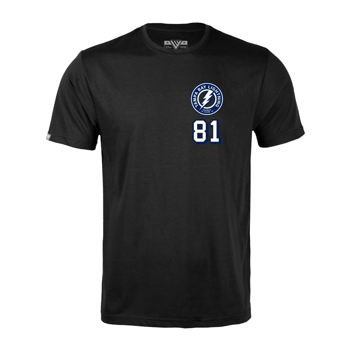 Tampa Bay Lightning Levelwear Erik Cernak Name & Number Black Tee