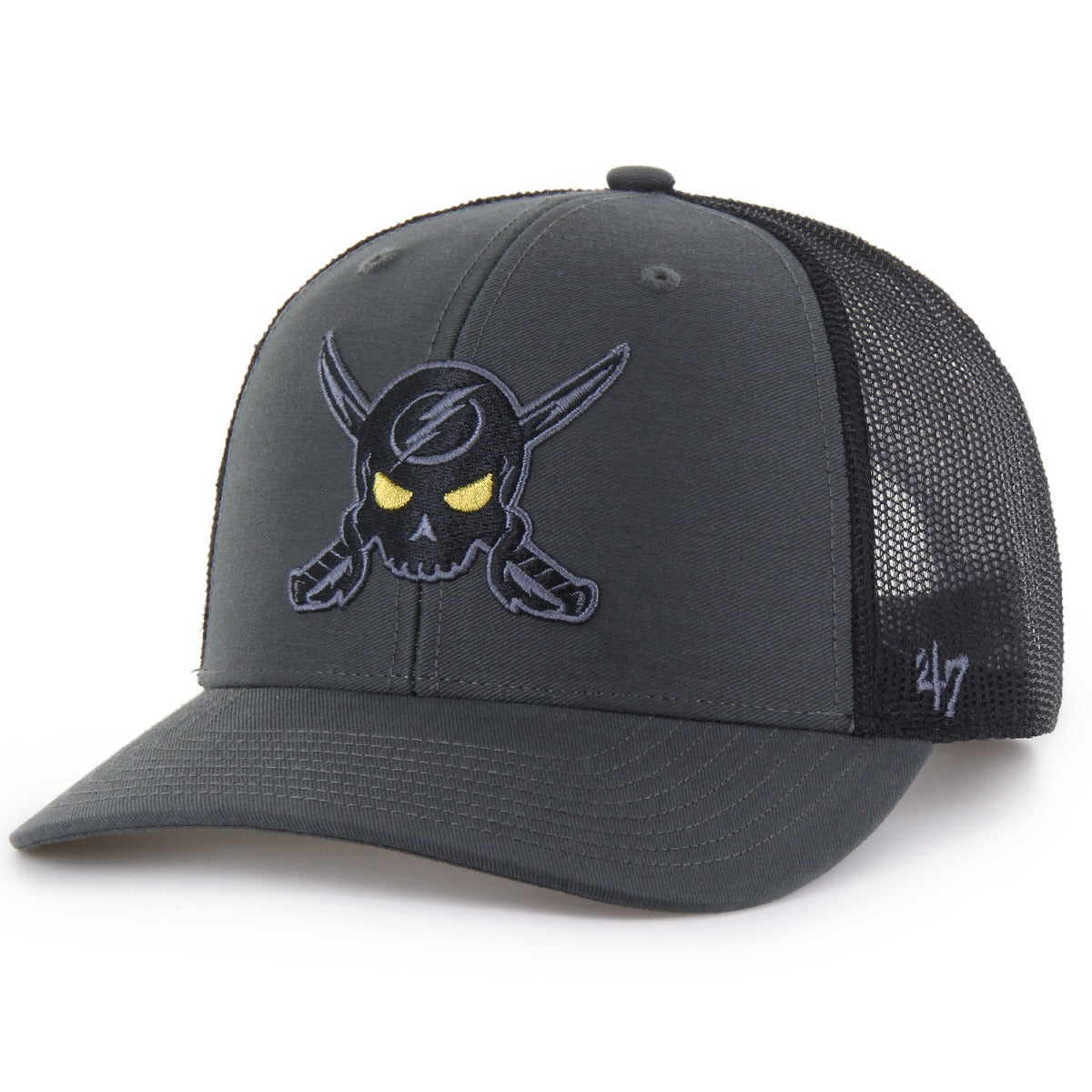 Tampa Bay Lightning '47 Gasparilla Adjustable Grey Trucker Hat