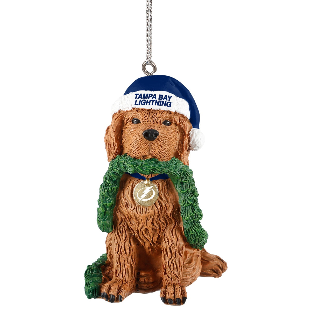 Tampa Bay Lightning Dog with Garland Holiday Ornament