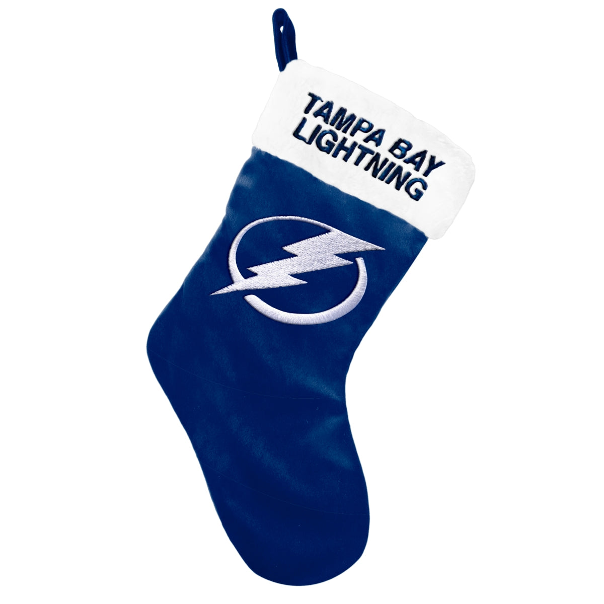 Tampa Bay Lightning Blue Embroidered Holiday Stocking