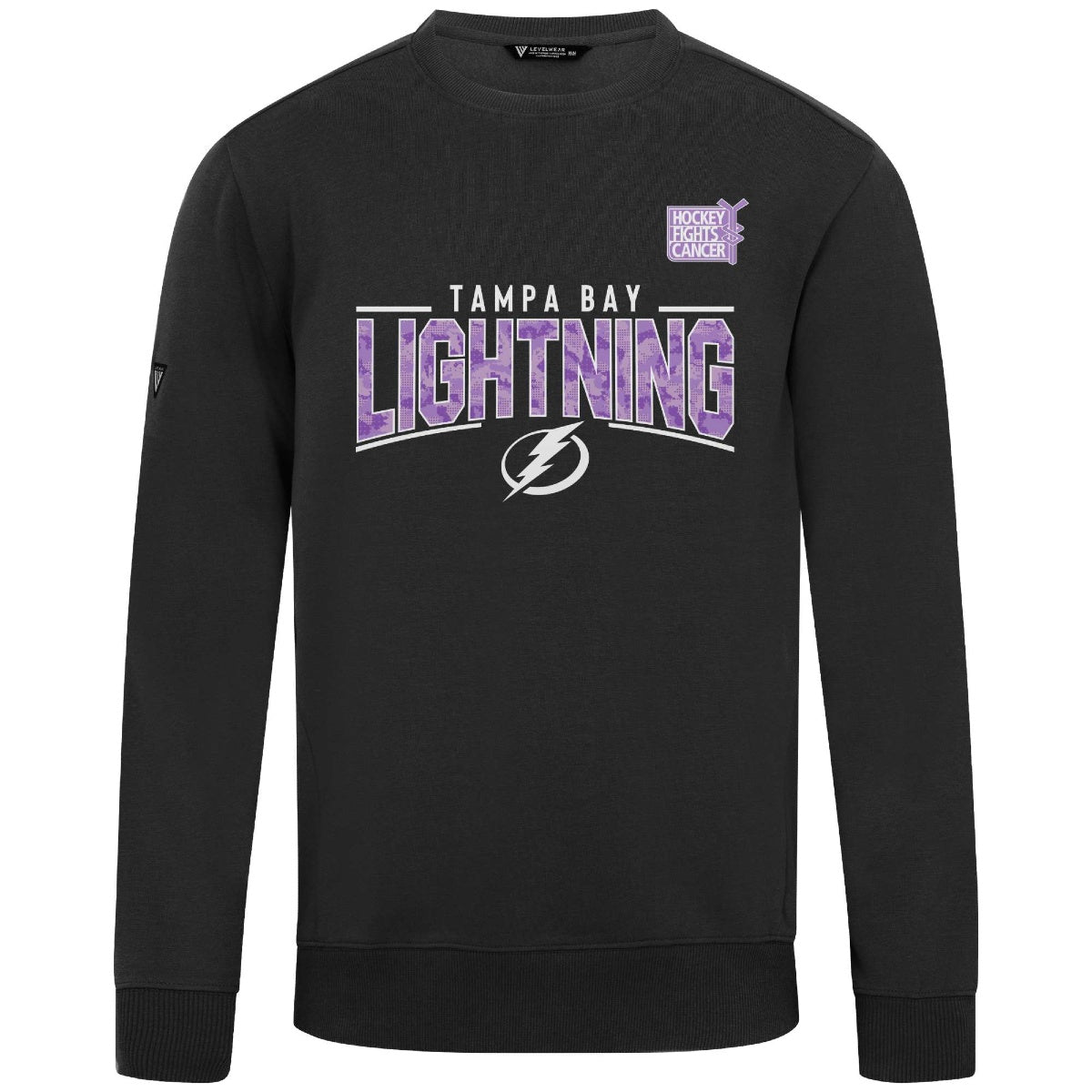 Men's Tampa Bay Lightning Levelwear Hockey Fights Cancer Pullover Crew