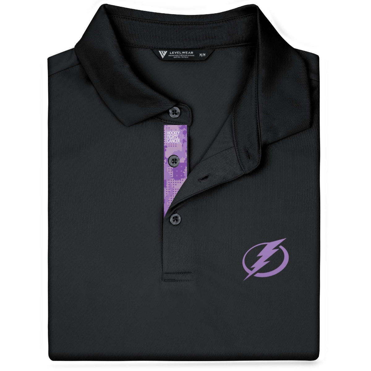 Men's Tampa Bay Lightning Levelwear Hockey Fights Cancer Polo