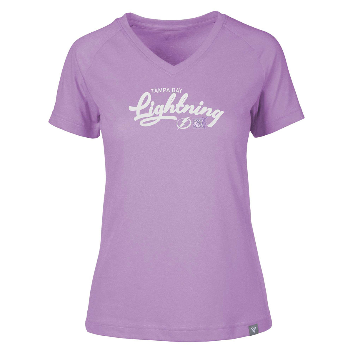 Women's Tampa Bay Lightning Levelwear Hockey Fights Cancer Graphic Tee