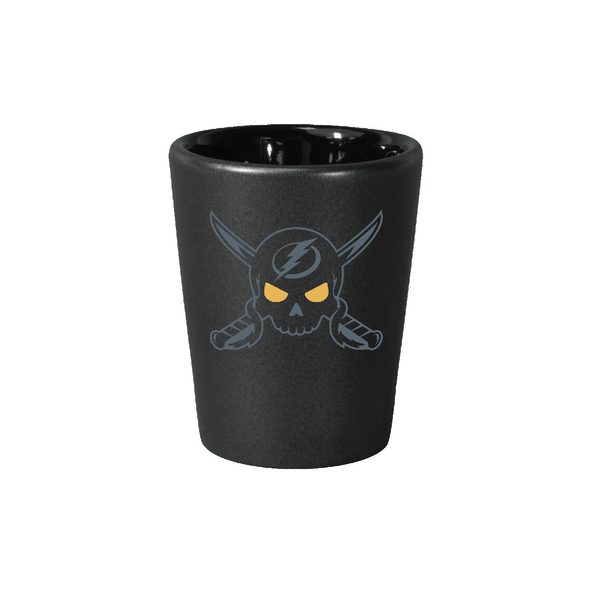 Tampa Bay Lightning Gasparilla Matte Black Shot Glass