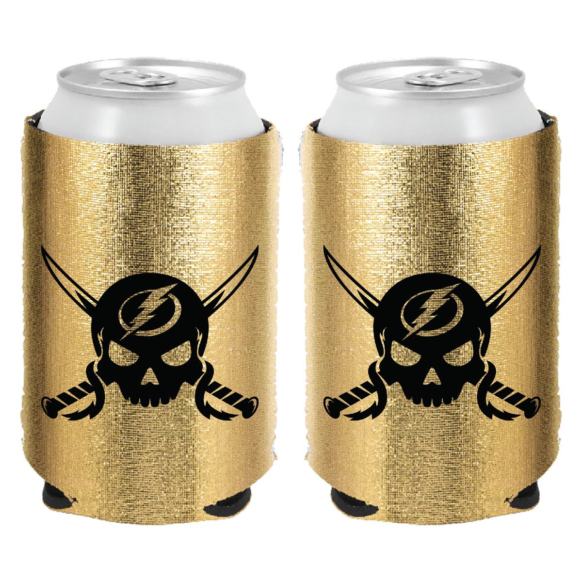 Tampa Bay Lightning Gasparilla Jazzy Gold Can Cooler