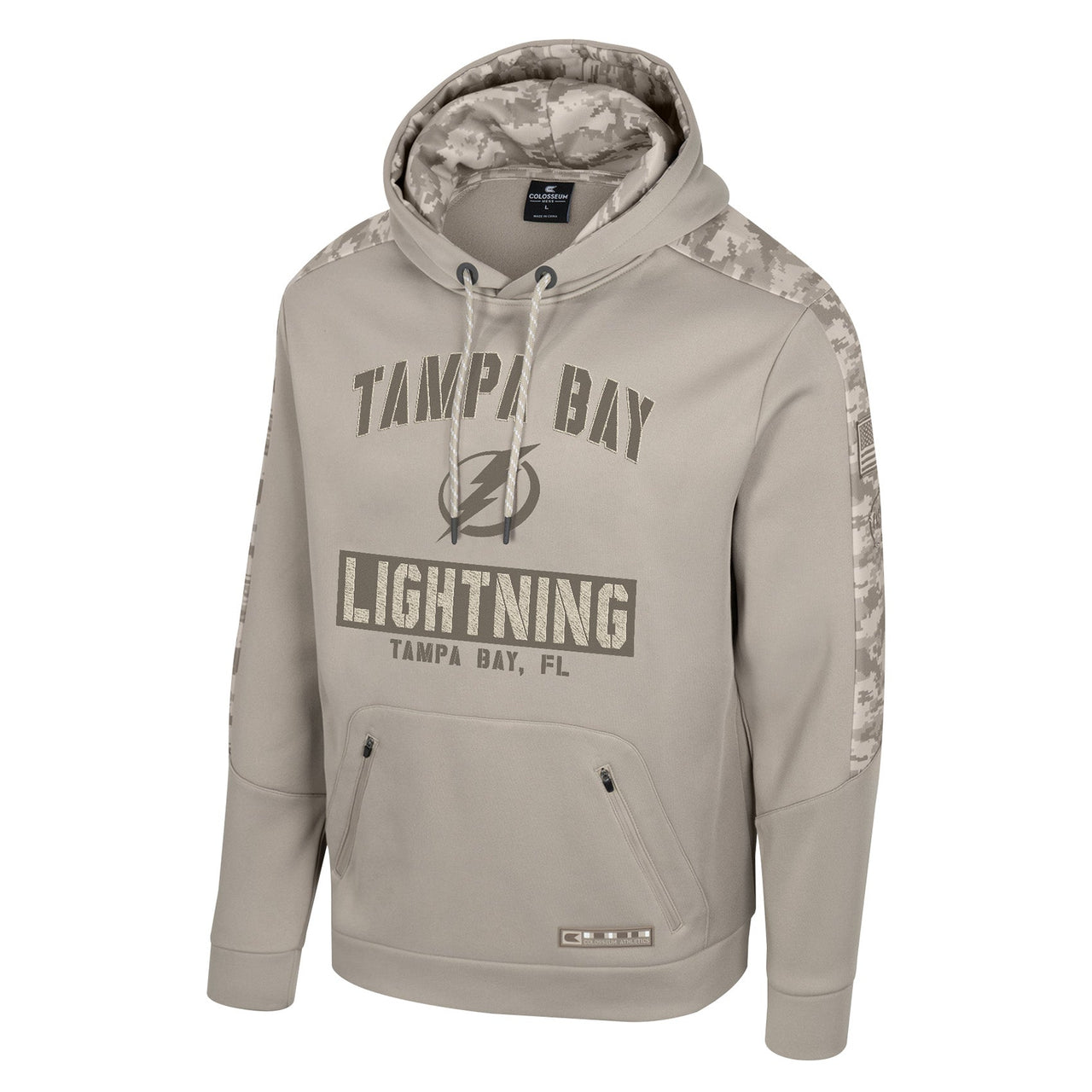 Men's Tampa Bay Lightning Colosseum OHT Battalion Military Appreciation Pullover Fleece Hoodie