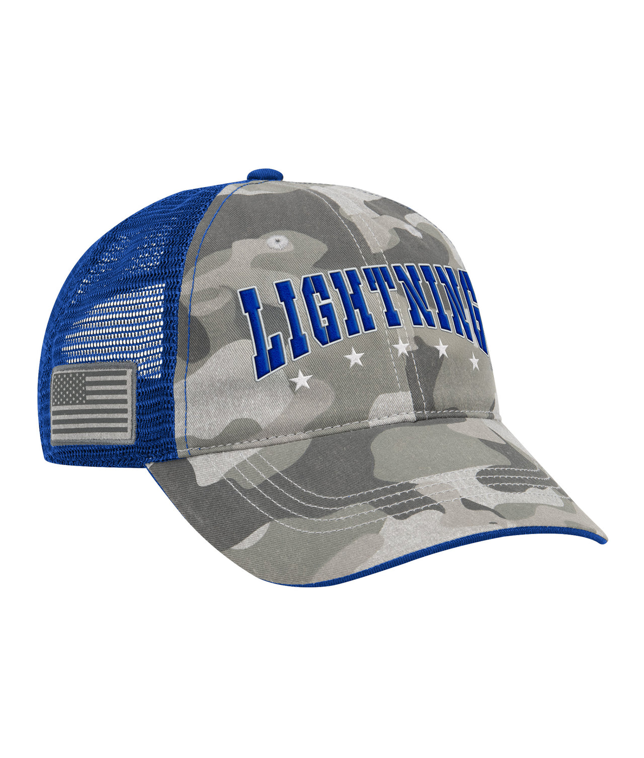 Tampa Bay Lightning Field Tailgate Military Camo Adjustable Hat