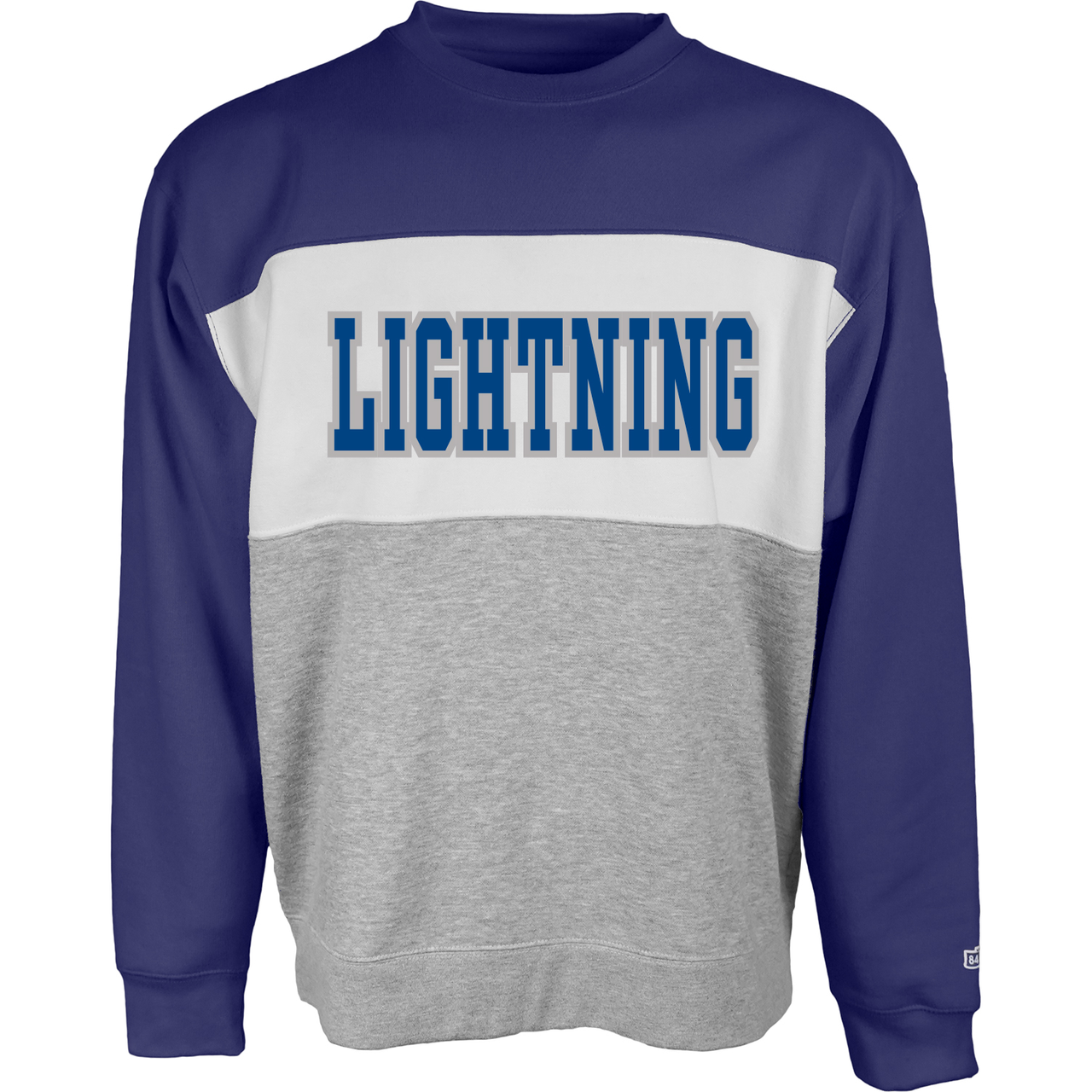 Men's Tampa Bay Lightning Blue 84 ColorBlock Crew